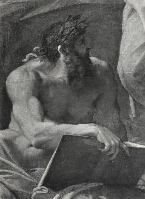 A. Villani e Figli — Annibale Carracci (1560-1609). Ercole al bivio. Napoli - Galleria Nazionale — particolare, poeta